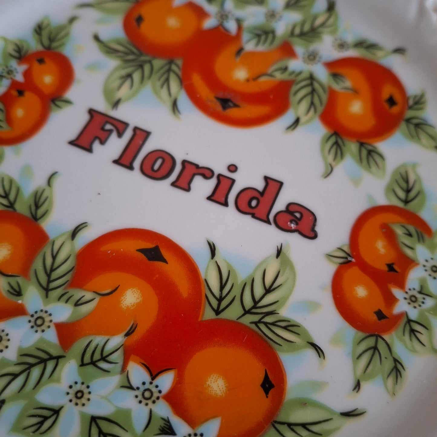 Vintage Florida Oranges Souvenir Plate