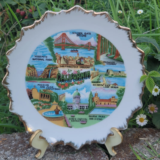 Vintage California Landmark Souvenir Plate