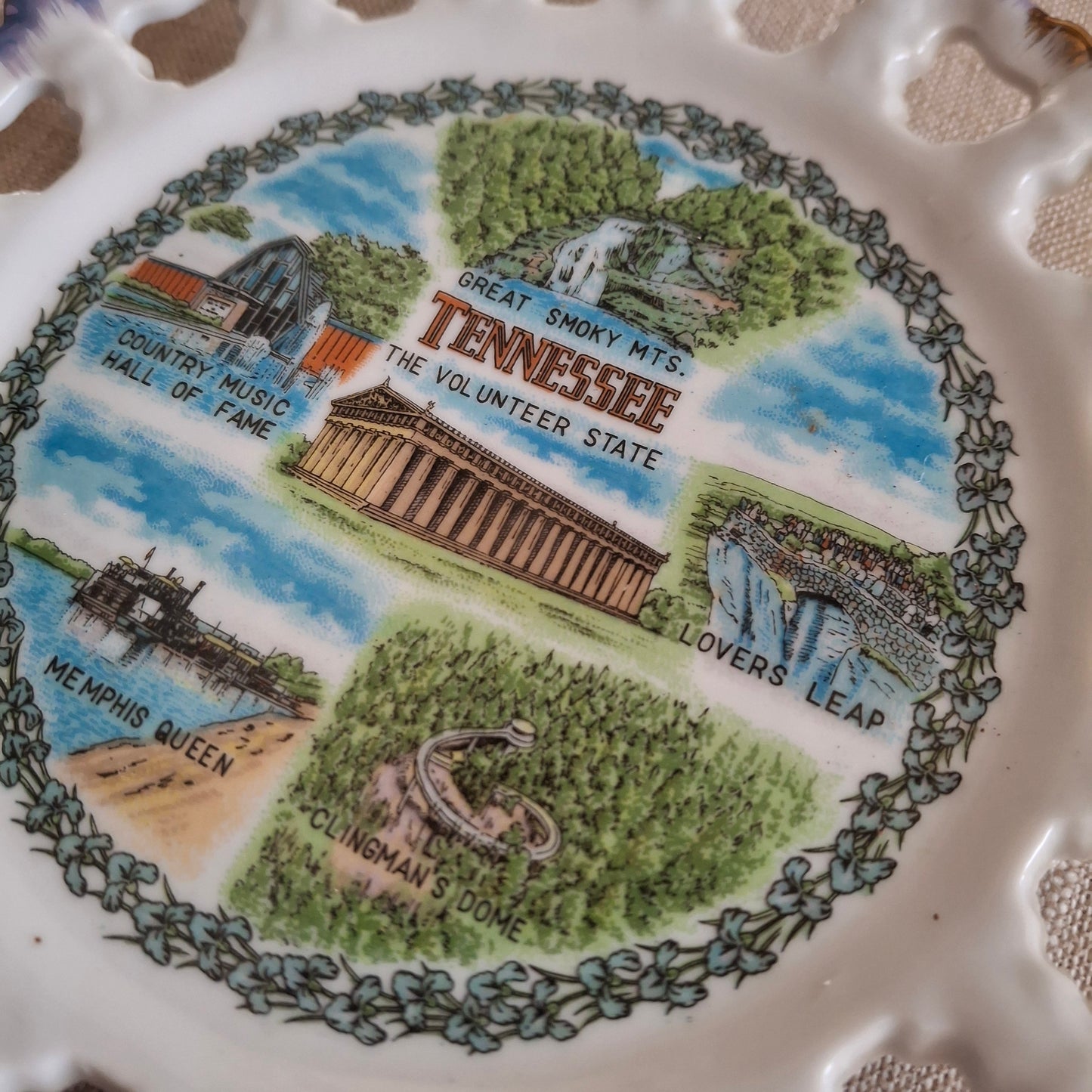 Vintage Tennessee Souvenir Plate
