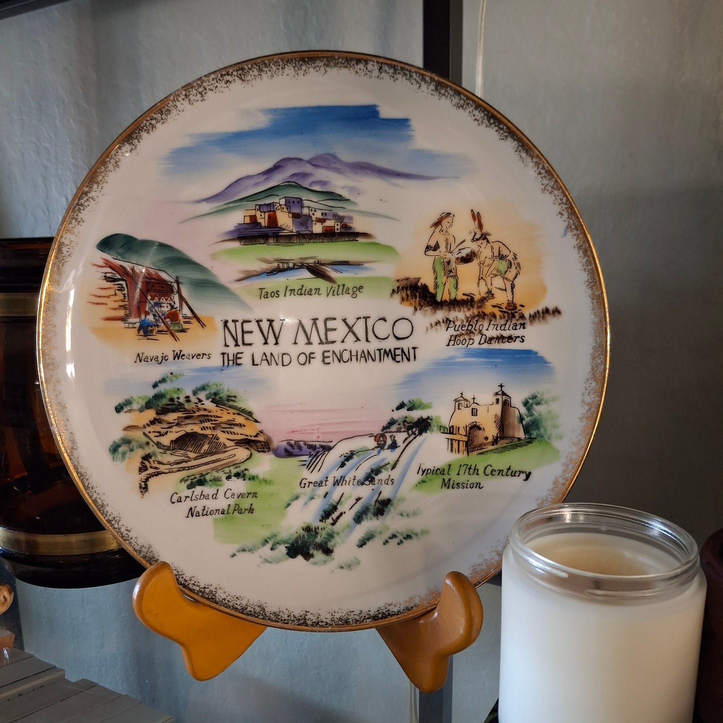 Vintage New Mexico Souvenir Plate