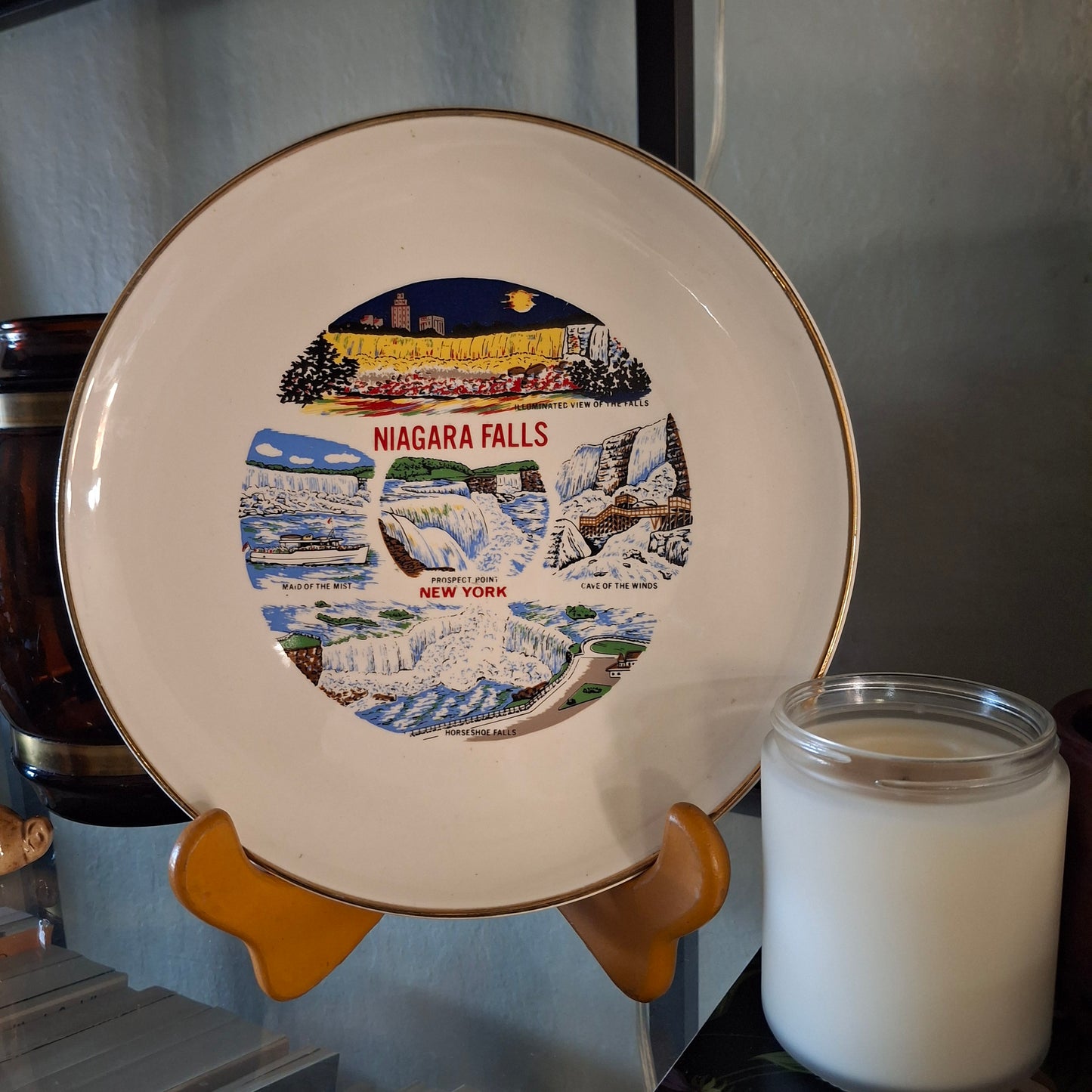 Vintage Niagara Falls New York Souvenir Plate