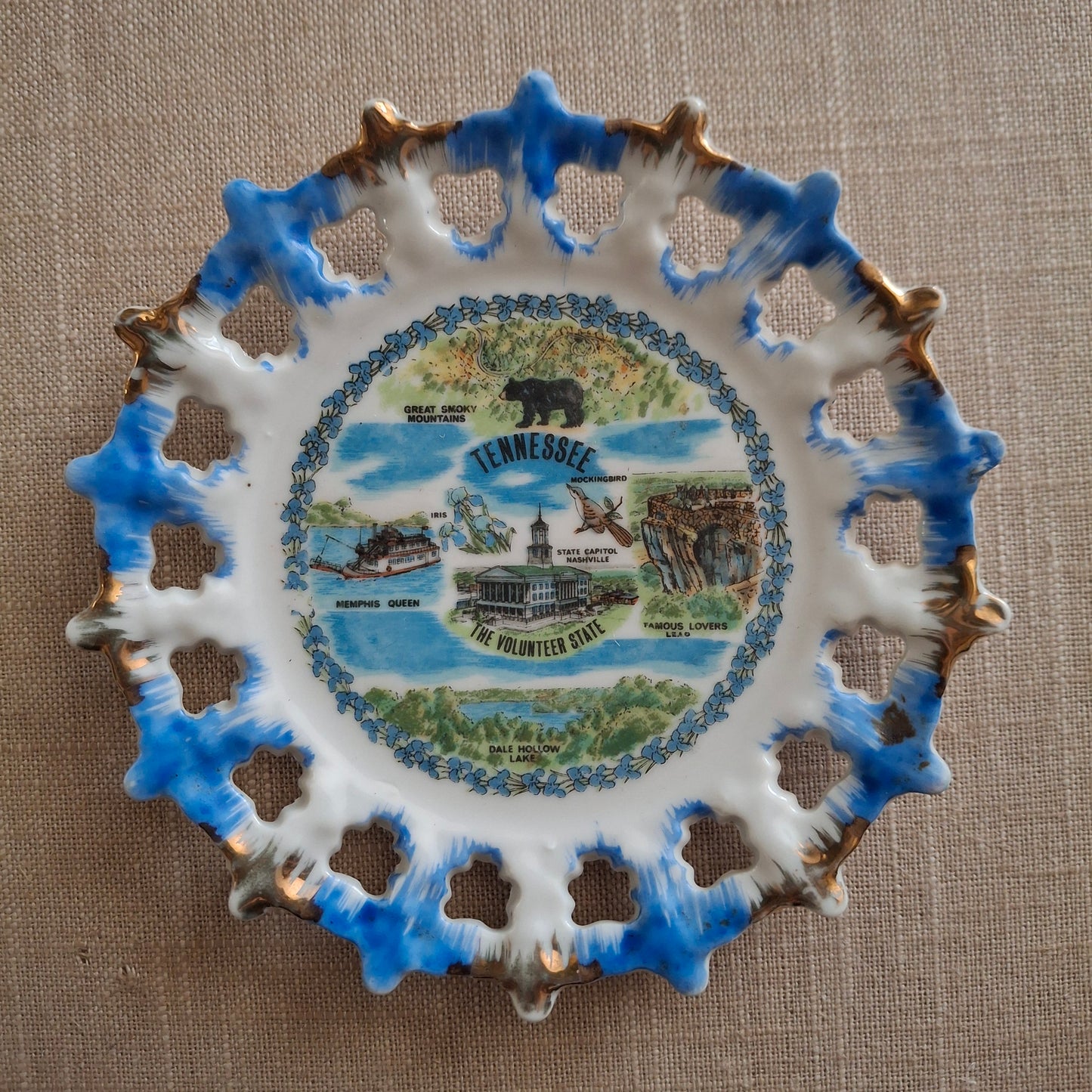 Vintage Tennessee Souvenir Plate