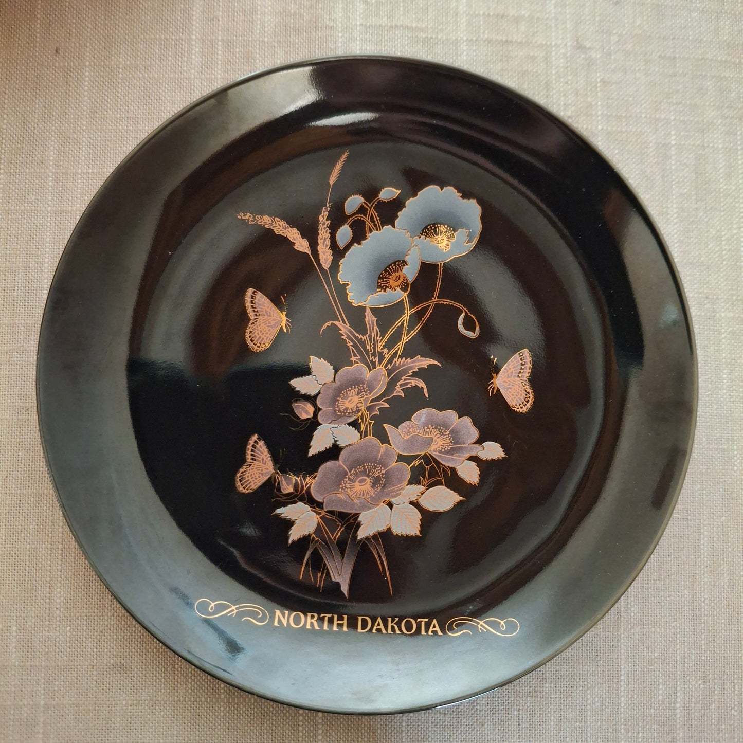 Vintage North Dakota Souvenir Plate