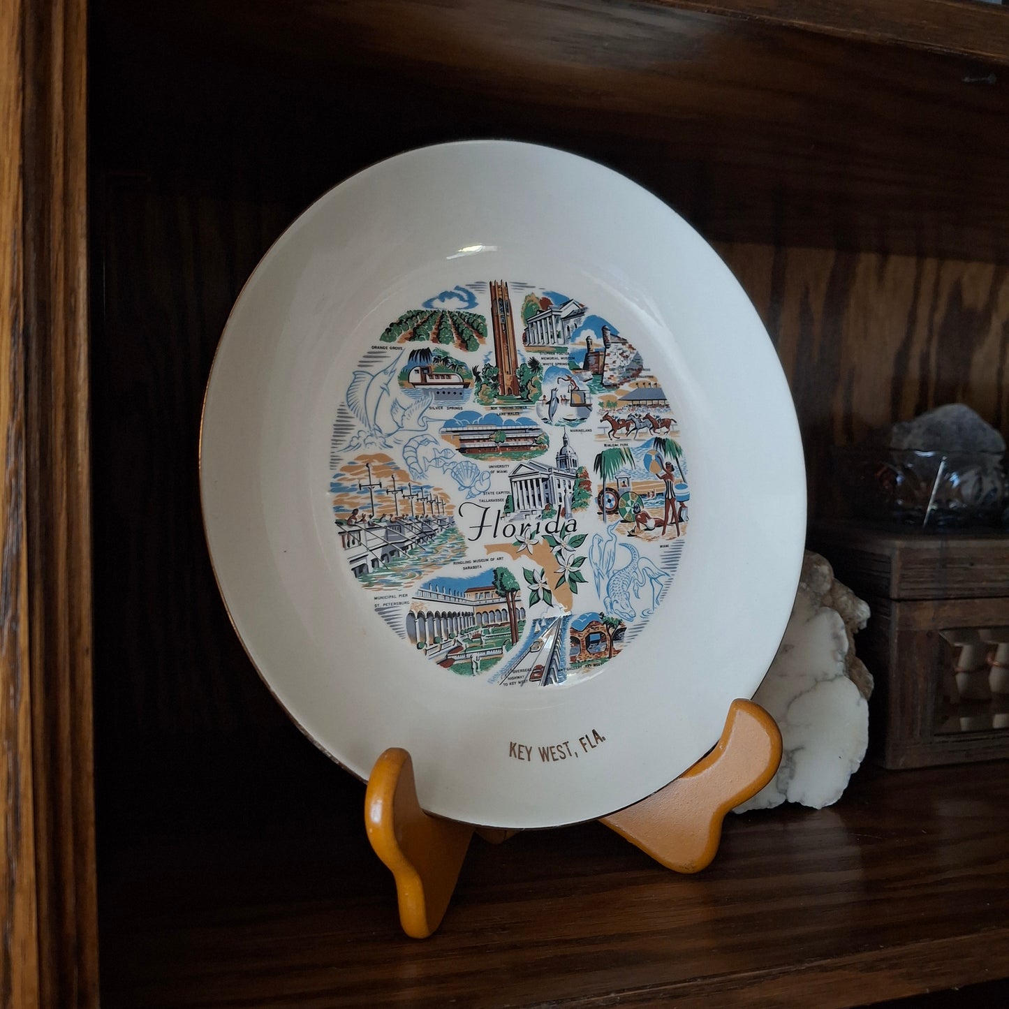 Vintage Key West Florida Souvenir Plate