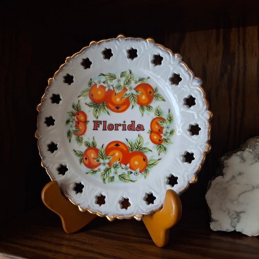 Vintage Florida Oranges Souvenir Plate