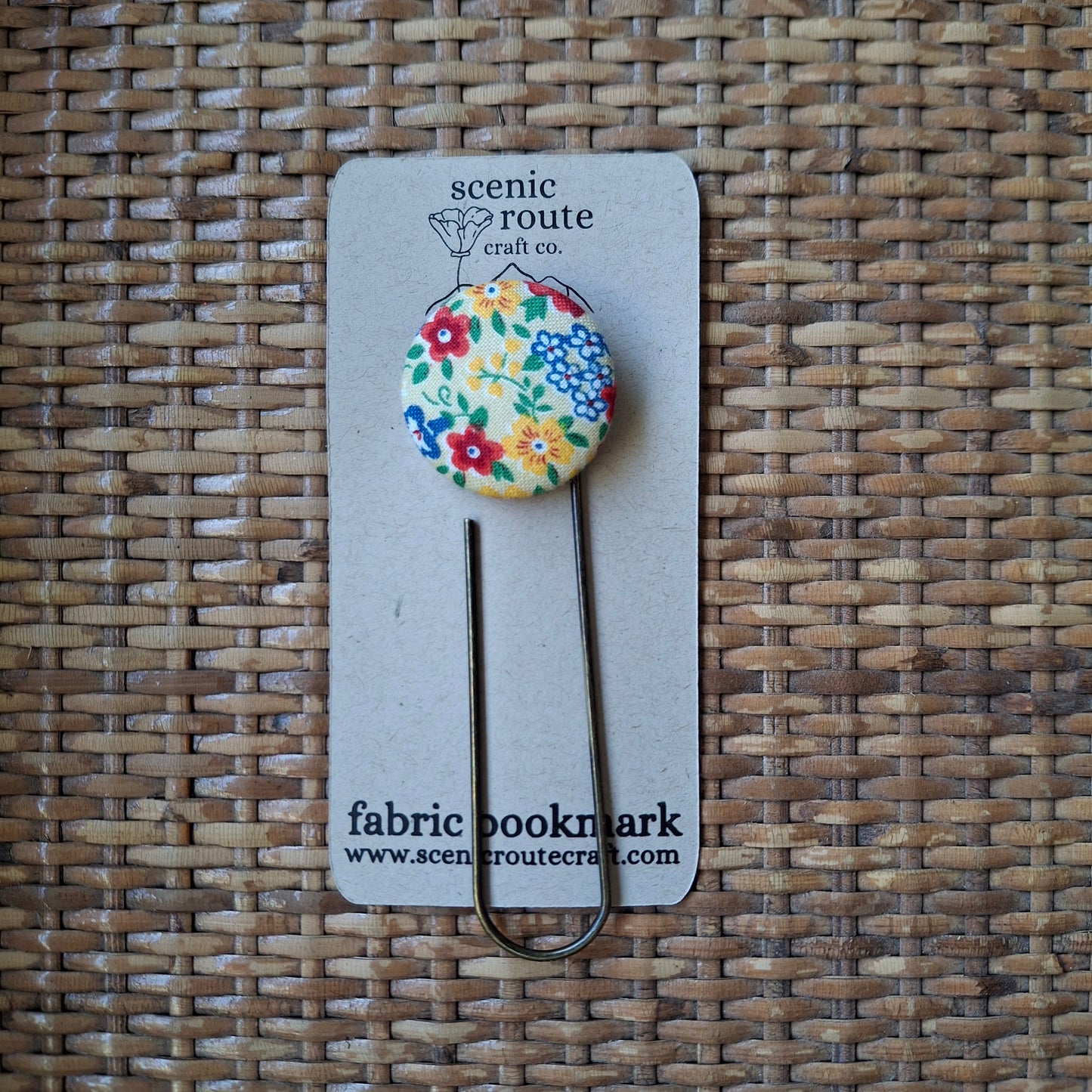 Upcycled Fabric Bookmarks - Floral
